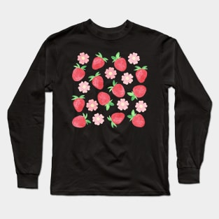 Strawberry floral pattern Long Sleeve T-Shirt